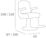 Парикмахерское кресло London размеры
