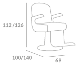 Парикмахерское кресло Elegant размеры